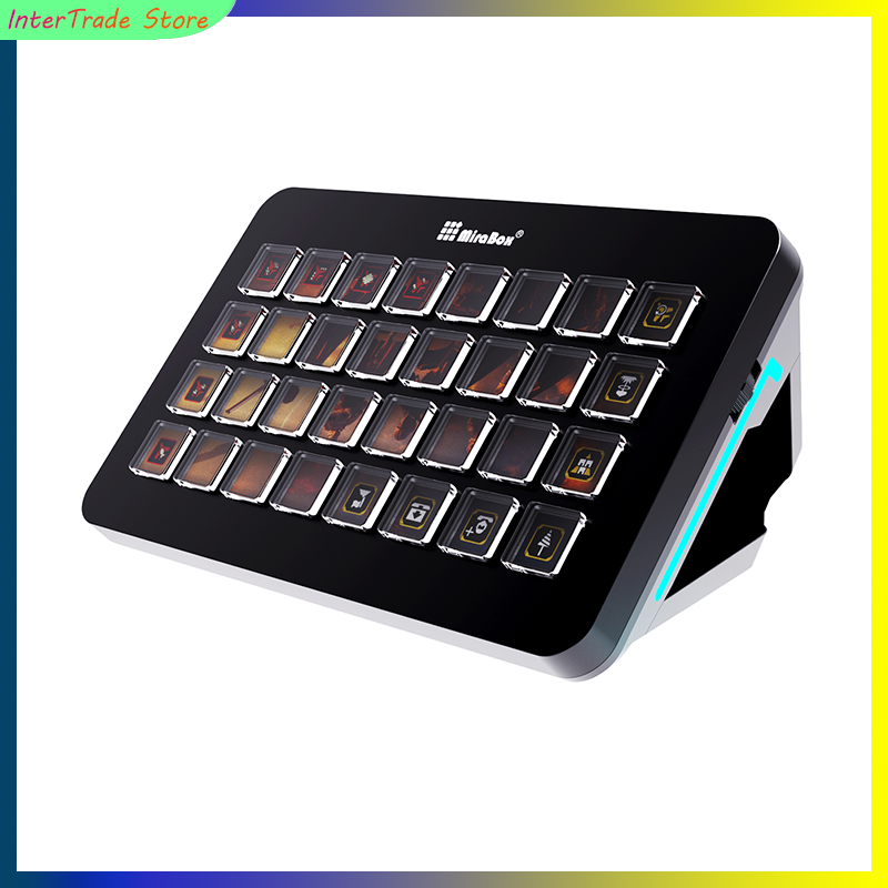 Gaming Console Keyboard - Mirabox XL Stream Deck Macro Keyboard