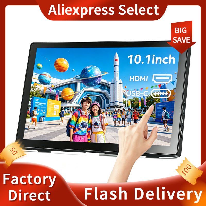 Gaming Console Image - Small Touchscreen Monitor 10.1Inch IPS Touch