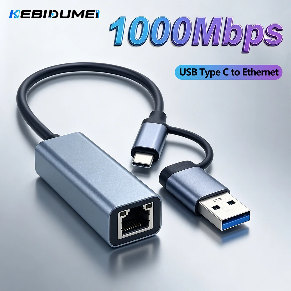 Lan Cable Gaming - Kebidumei 1000Mbps Network Card USB 3.0