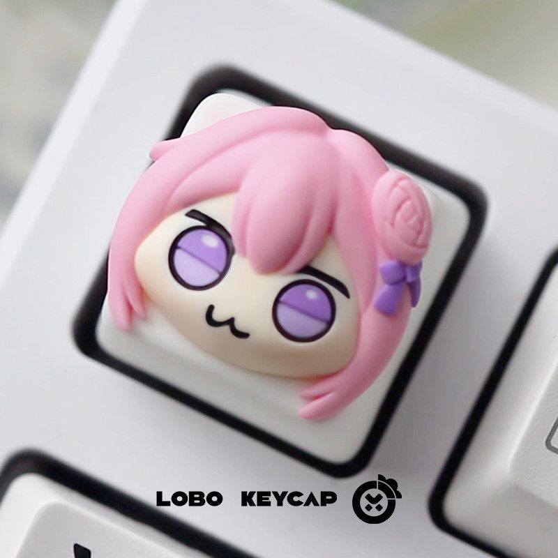 Cute Pink Hair Anime Girl Resi - Gaming Console Keyboard review and price
