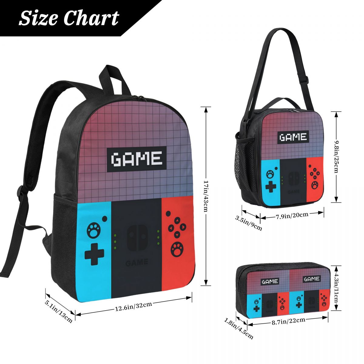 3pecs/set Games Console Backpa - Gaming Console In 90S review and price