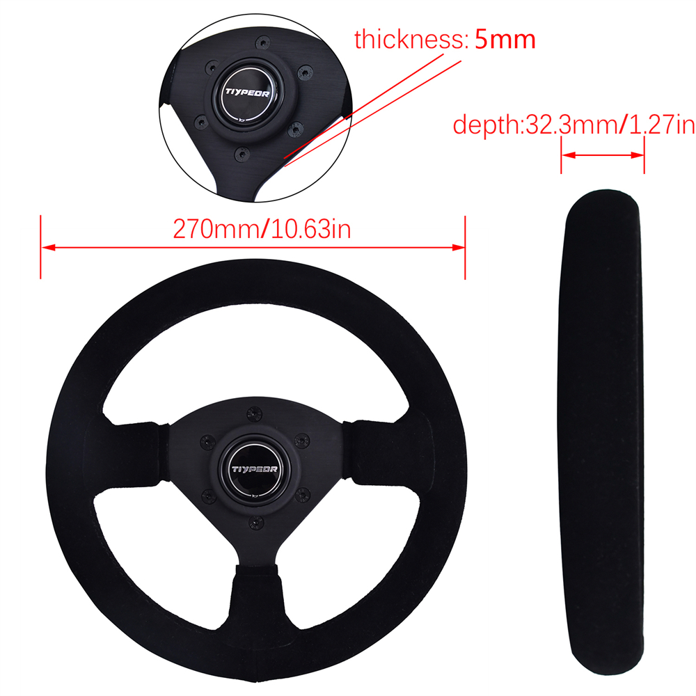 TIYPEOR 270mm 11Inches Small S - Steering Wheel Gaming review and price