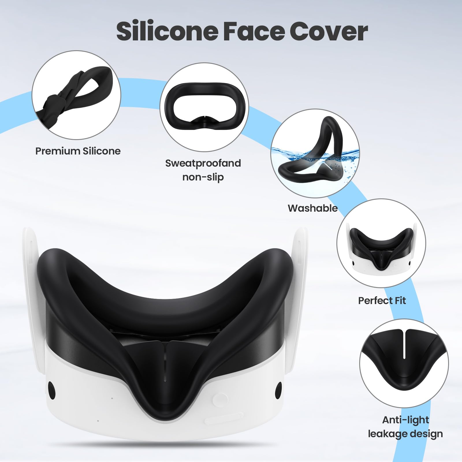 Silicone Facial Cover for Ques - Vr Lens Protector review and price